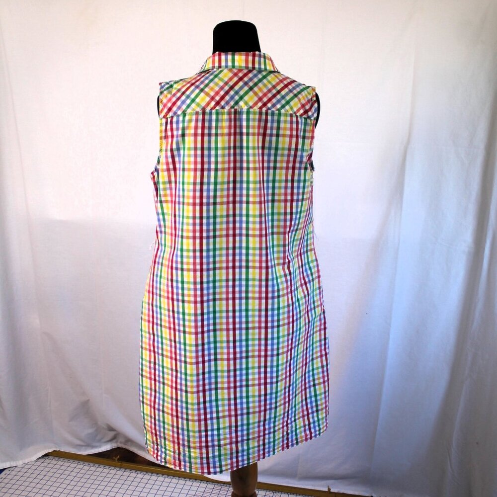 Tommy Hilfiger Sleeveless Cotton Gingham Shirtwaist Dress Size 10 - Picture 3 of 10